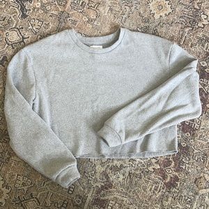 Topshop gray cropped sweatshirt size 8